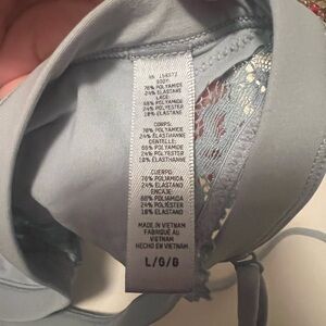 SKIMS Light Blue Lace Bra
